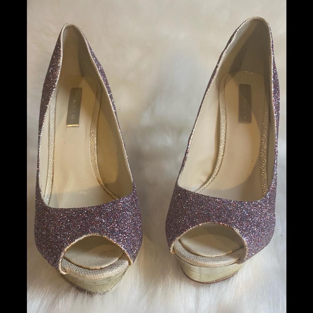 Bcbg maxazria customized  glitter prom shoes - Picture 2 of 8